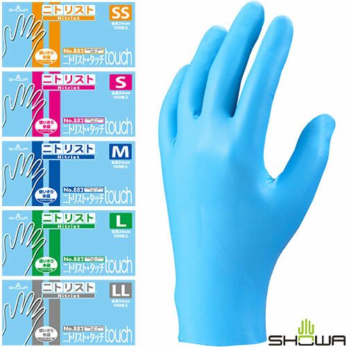 SHOWA ショーワグローブ ニトリスト・タッチ 100枚入 882 使い捨て手袋