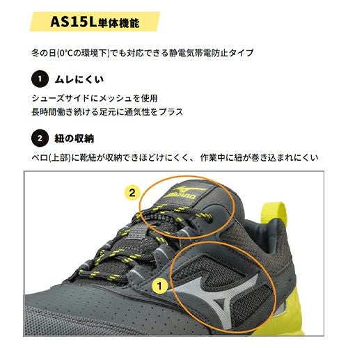 ミズノ ALMIGHTY AS15L オールマイティ AS15L 安全靴【まもる君】