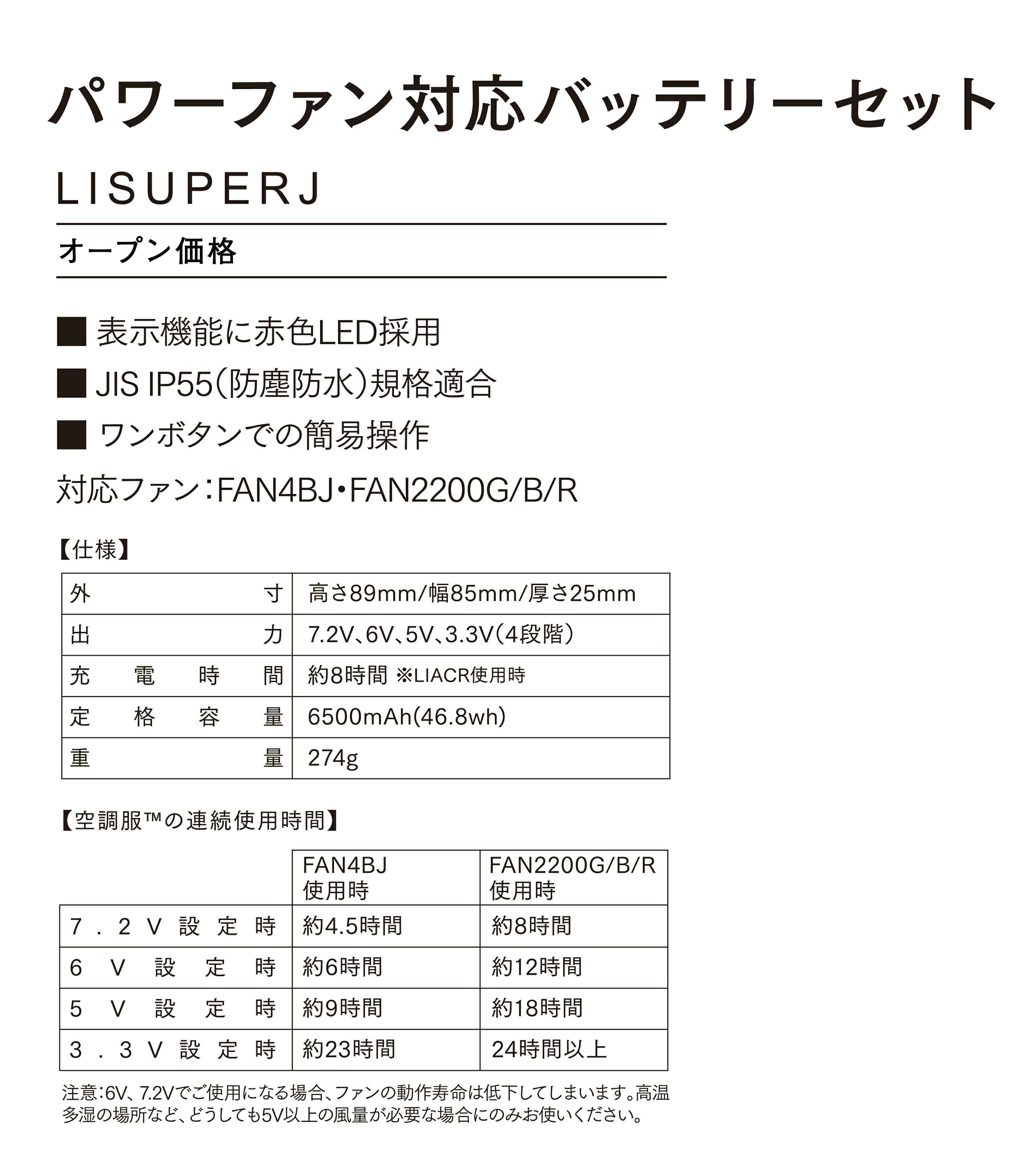 空調服 バッテリーファンスターターセット BTSP1 JIS【まもる君】