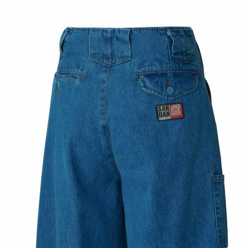 balance wear design スラブデニムパンツ L シンメン スラブデニムニッカ 825 作業ズボン【まもる君】