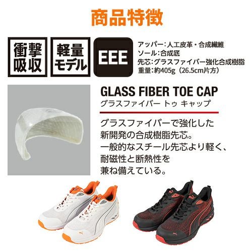 PUMA GLIDE LOW グライド ロー 安全靴 樹脂先芯 軽量【まもる君】