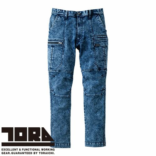 TORA デニムカーゴパンツ L (W82) 4 (コン)3枚まとめ売り未使用 作業服 デニム 寅壱 TORA デニムカーゴパンツ 8990-219 作業着 通年