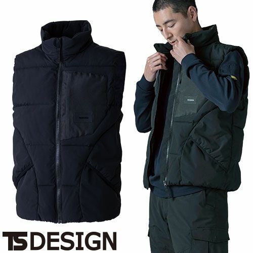 鳶服 上着 シャツ 藤和 TS Design ニッカーズファイバーダウンベスト