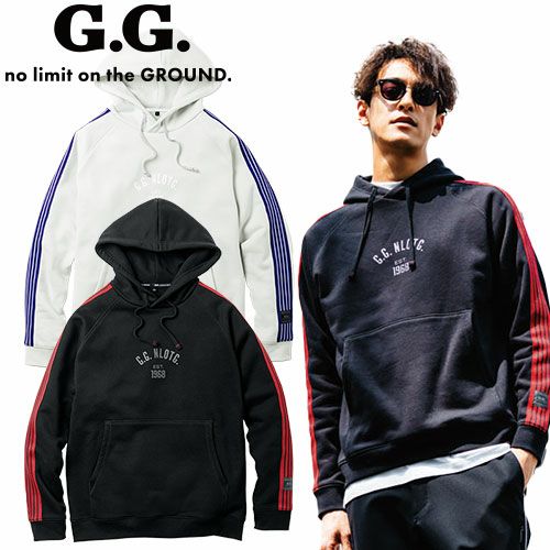クラネオム　CLANE HOMME パーカー プルオーバー 英字 プリント 長袖 桑和 G.G.パーカー 長袖シャツ 反射【まもる君】