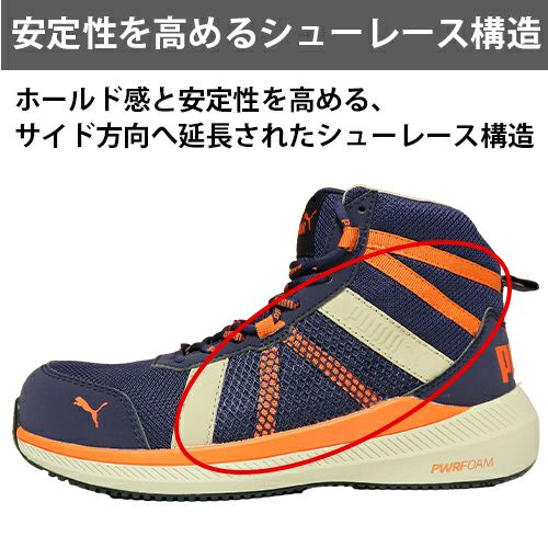 PUMA RIVAL BLUE 安全靴 軽量 クッション ハイカット【まもる君】