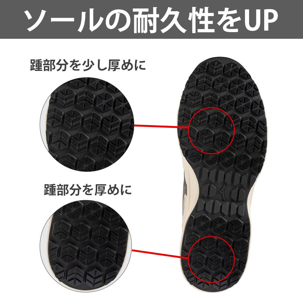 ミズノ オールマイティ LS3 74M BOA 安全靴 軽量【まもる君】